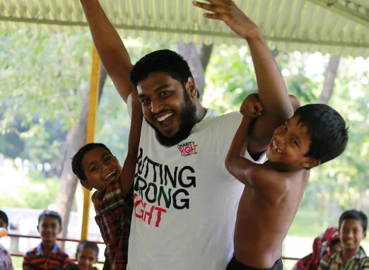 Get involved with Charity Right: volunteers helping children